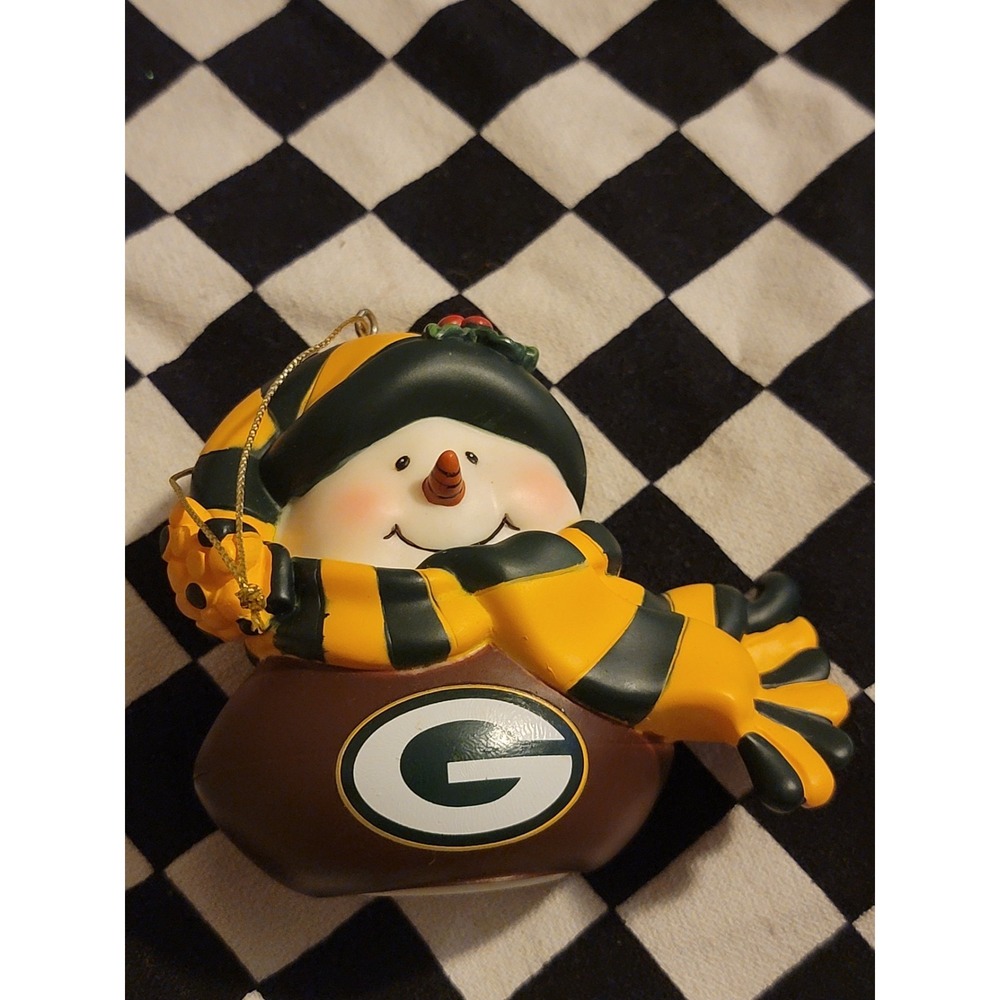 Green Bay Packers Snowman Ornament‎